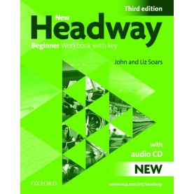 NEW HEADWAY: BEGINNER  3E WB W KEY by SOARS, JOHN; SOARS, LIZ - 9780194717434