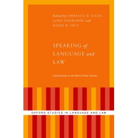 SPEAKING OF LANG AND LAW OXSLL C by SOLAN - 9780199334186