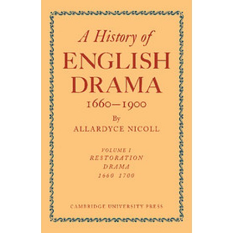 A History of English Drama 16601900 Paperback Set-NICOLL-Cambridge University Press-9780521109321 (PB)