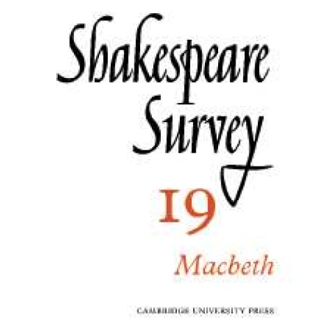 SHAKESPEARE SURVEY : VOL. 19,Muir,Cambridge University Press,9780521523554,