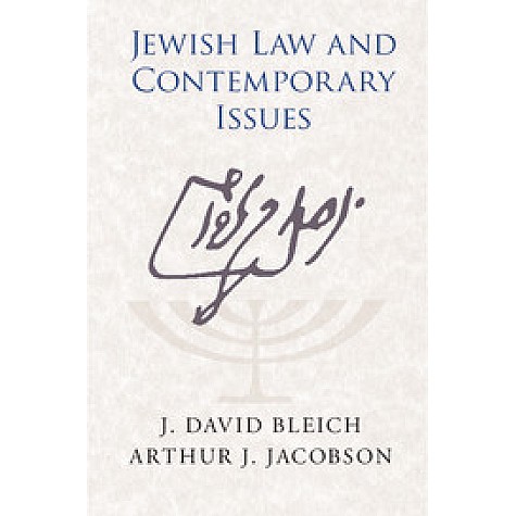 Jewish Law and Contemporary Issues-BLEICH-Cambridge University Press-9780521765473