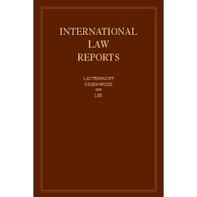 International Law Reports Volume - 168,Elihu Lauterpacht,Cambridge University Press,9781107191877,