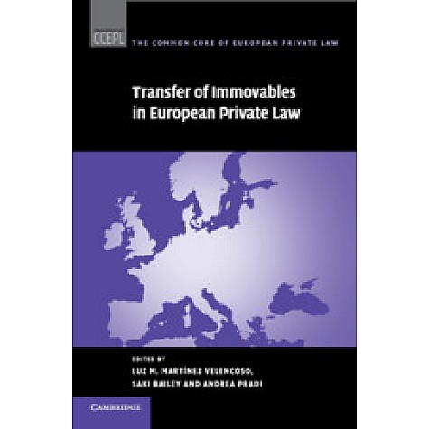 Transfer of Immovables in European Private Law,MartÃnez Velencoso,Cambridge University Press,9781107187092, Transfer of Immovables in European Private Law,MartÃnez Velencoso,Cambridge University Press,9781107187092,