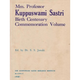 Mm Professor Kuppuswami Sastri Birth Centenary Commemaration (Vol. 1)-Dr. S.S. Janaki-9788100000384