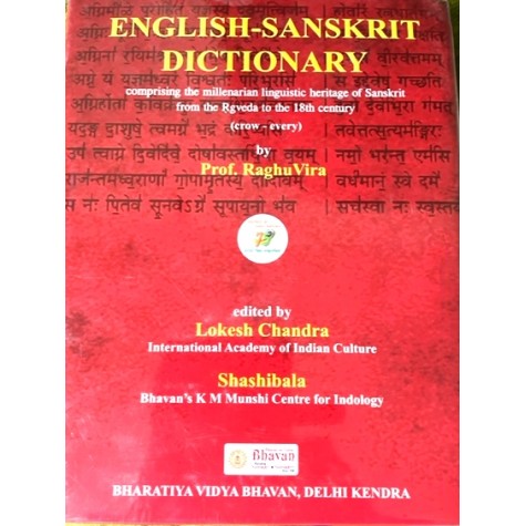 ENGLISH- SANSKRIT DICTIONARY -PROF RAGHU VIRA-BHARATIYA VIDYA BHAVAN-9789391622114